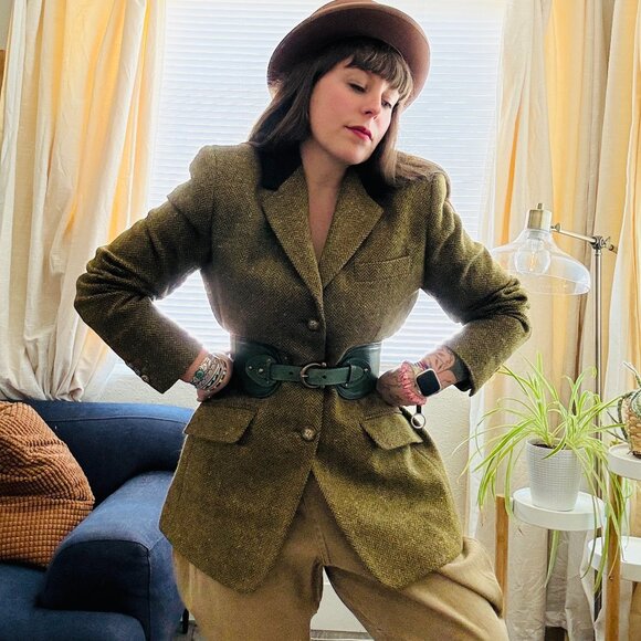 Weekend Max Mara Olive Green Blazer - Picture 2 of 15